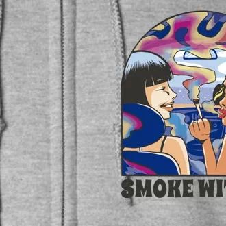 Smoke With Us Weed Females Full Zip Hoodie