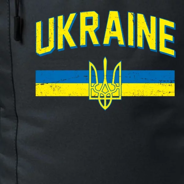 Stand With Ukraine Ukrainian Flag Coat Of Arms Daily Commute Backpack