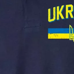 Stand With Ukraine Ukrainian Flag Coat Of Arms Softstyle Adult Sport Polo