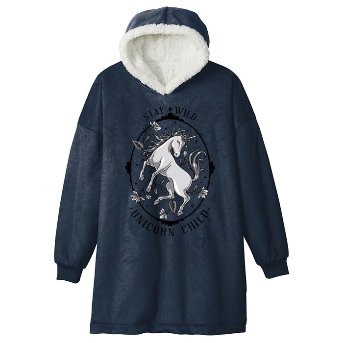 Stay Wild Unicorn Child Hooded Wearable Blanket