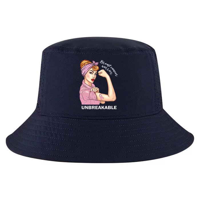 Strong Warrior Unbreakable Breast Cancer Awareness Gift Cool Comfort Performance Bucket Hat