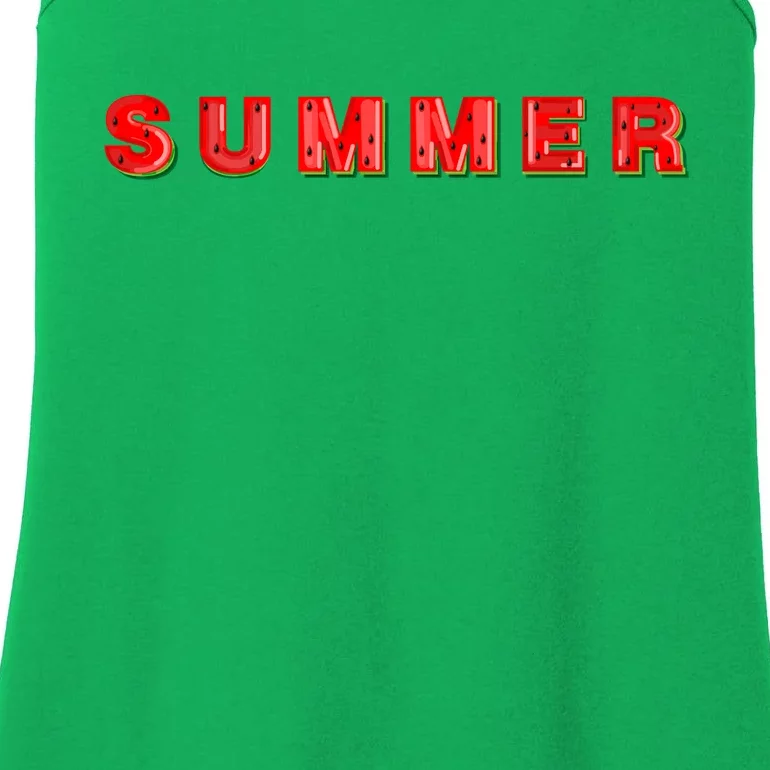 Summer Watermelon Vacation Ladies Essential Tank