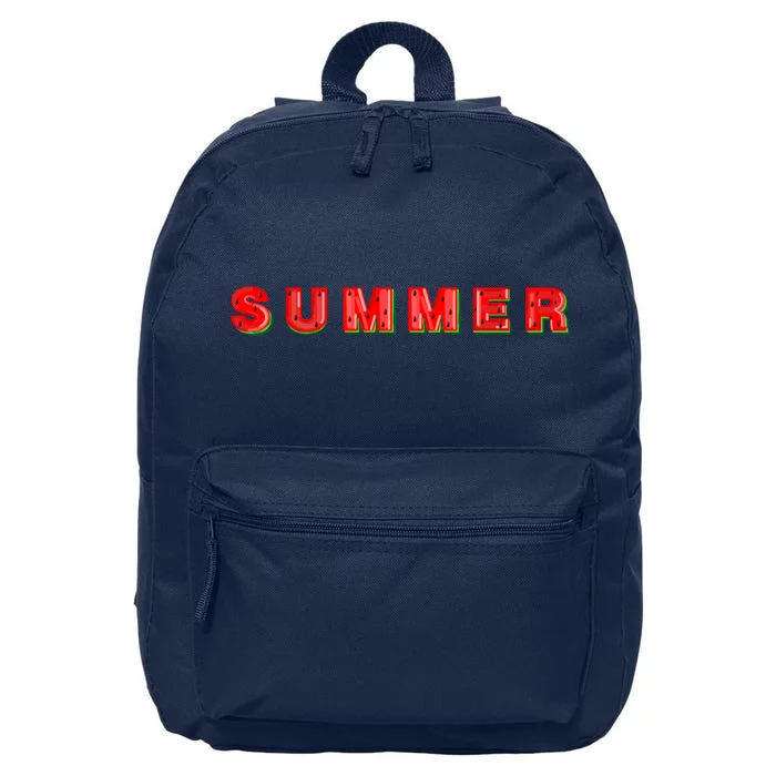 Summer Watermelon Vacation 16 in Basic Backpack