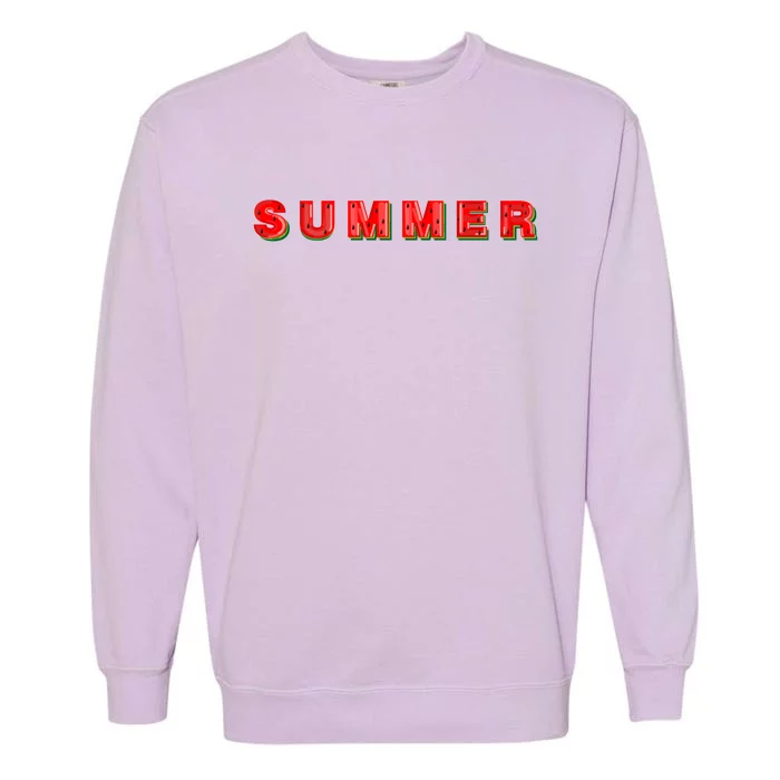 Summer Watermelon Vacation Garment-Dyed Sweatshirt