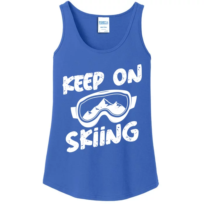 Ski Winter Vacation Keep On Skiing Cute Gift Ladies Essential Tank