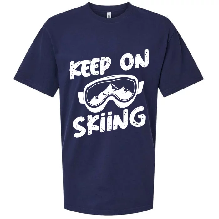 Ski Winter Vacation Keep On Skiing Cute Gift Sueded Cloud Jersey T-Shirt