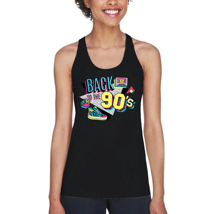 S WoS Vintage Retro Back To 90S Graphic Design Women's Racerback Tank