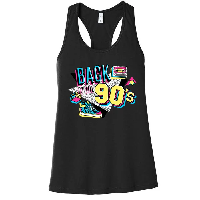 S WoS Vintage Retro Back To 90S Graphic Design Women's Racerback Tank