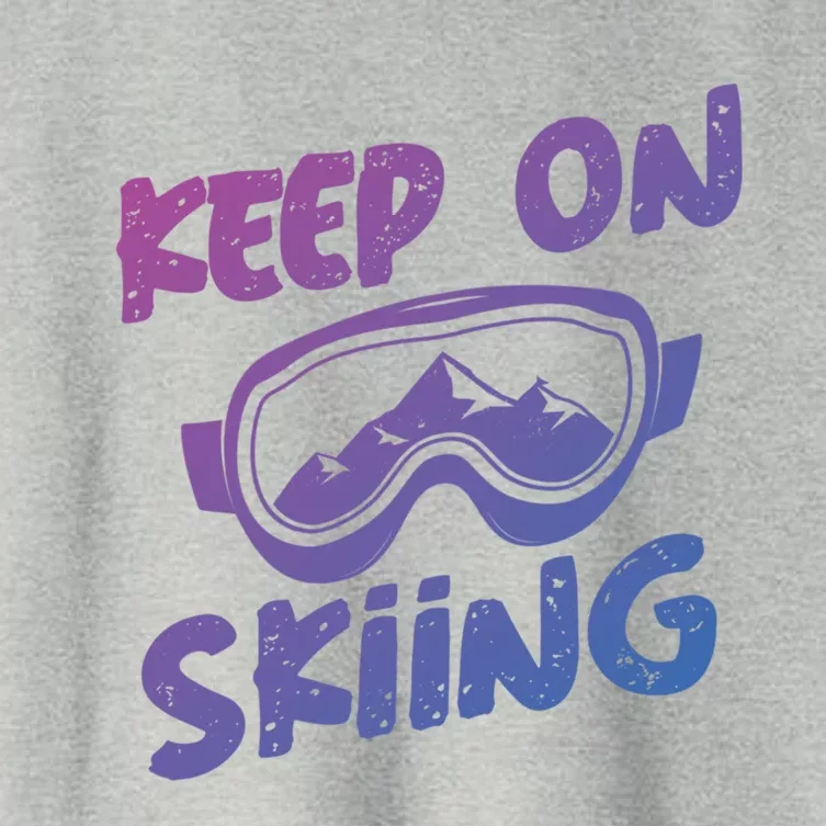 Ski Winter Vacation Keep On Skiing Cute Gift Women's Crop Top Tee