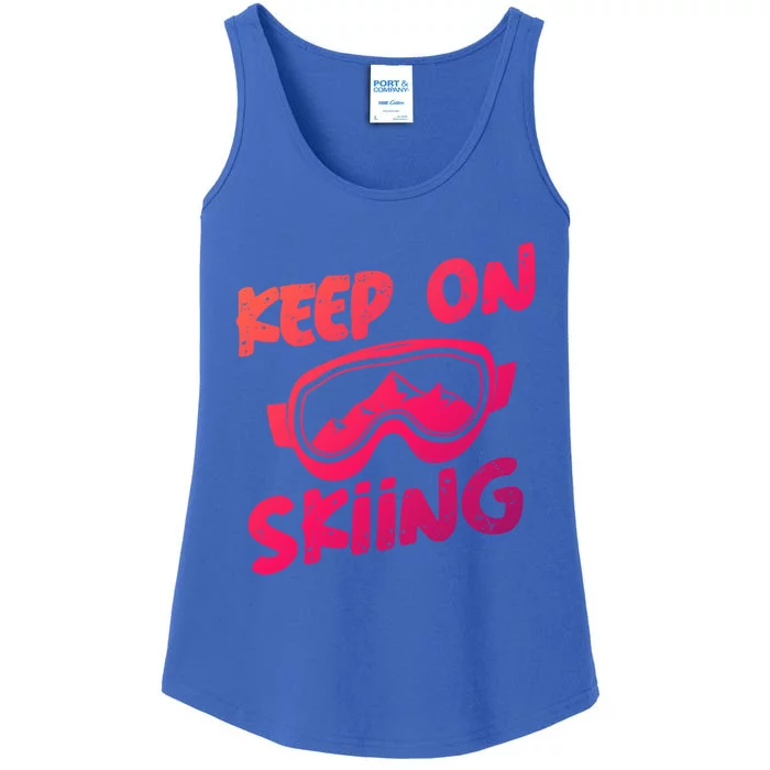 Ski Winter Vacation Keep On Skiing Cute Gift Ladies Essential Tank