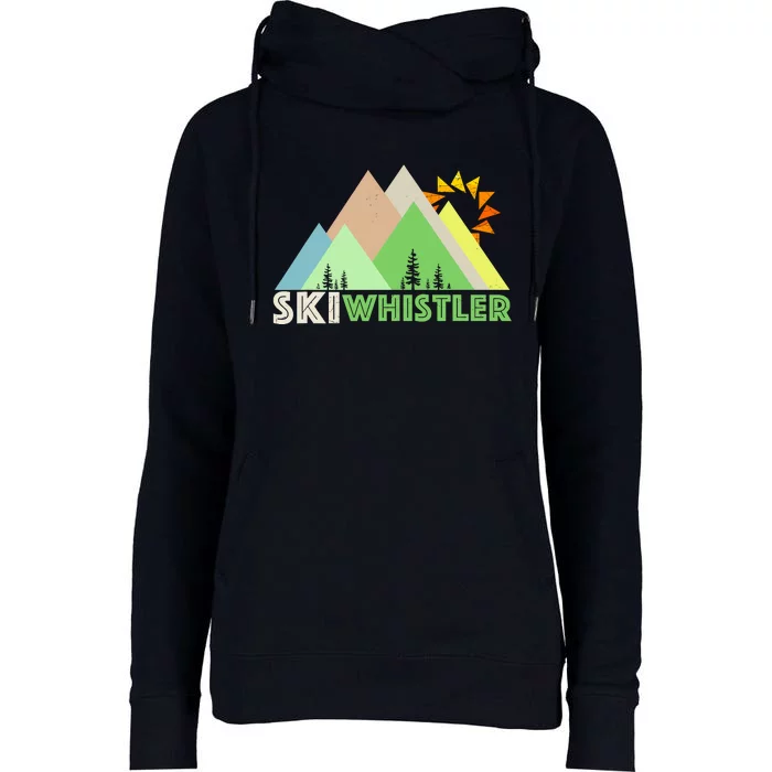 Ski Whistlerretro Vintage Whistler Bc Womens Funnel Neck Pullover Hood