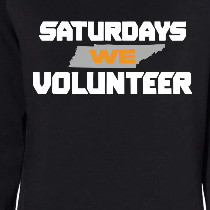 Saturdays We Volunteer Tennessee Football Womens California Wash Sweatshirt