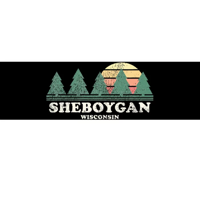 Shegan Wi Vintage Throwback Retro 70s Design Bumper Sticker