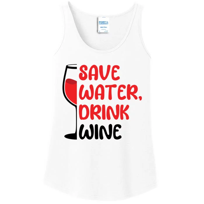 Save Water Wine Winemaker Wine Gift Ladies Essential Tank