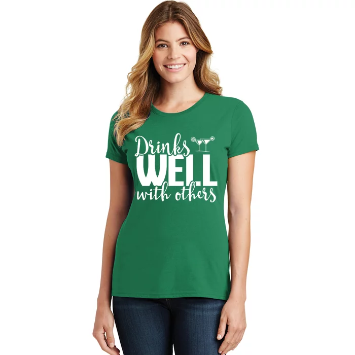 S Well With Others Funny Alcohol Cocktail Party Gift Women's T-Shirt