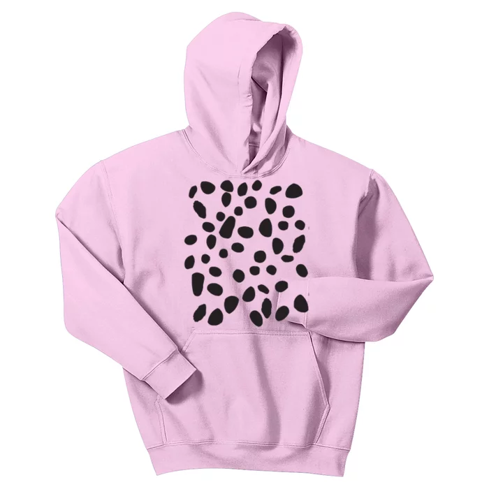 Spotted White With Black Polka Dots Dalmatian Kids Hoodie