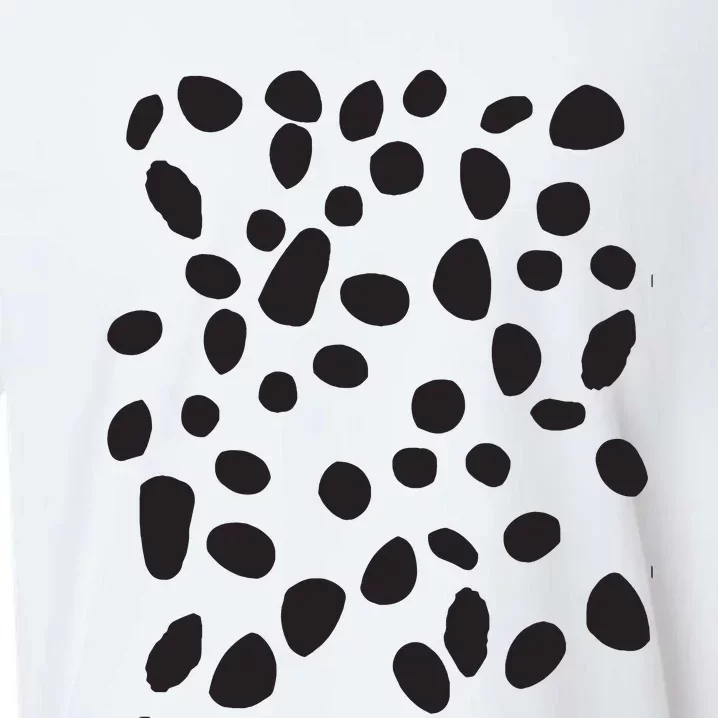 Spotted White With Black Polka Dots Dalmatian Sueded Cloud Jersey T-Shirt