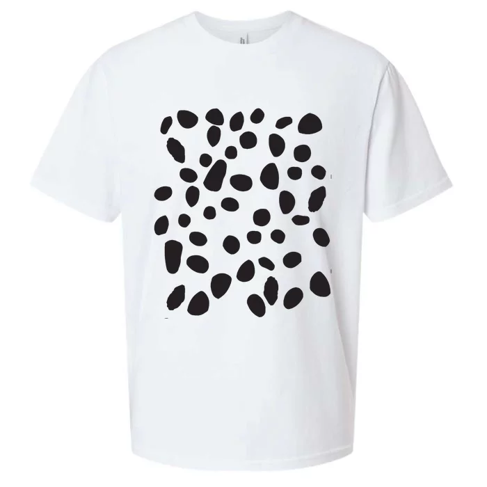 Spotted White With Black Polka Dots Dalmatian Sueded Cloud Jersey T-Shirt