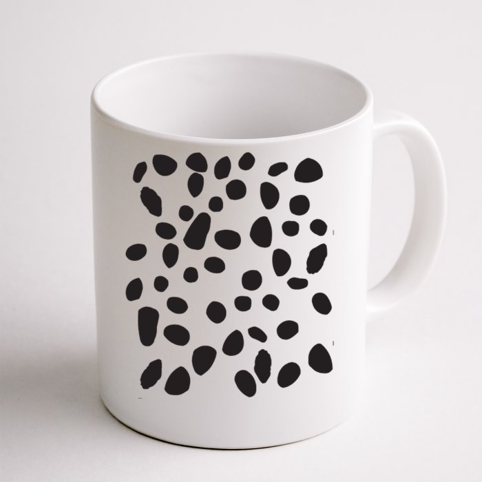 Spotted White With Black Polka Dots Dalmatian Front & Back Coffee Mug