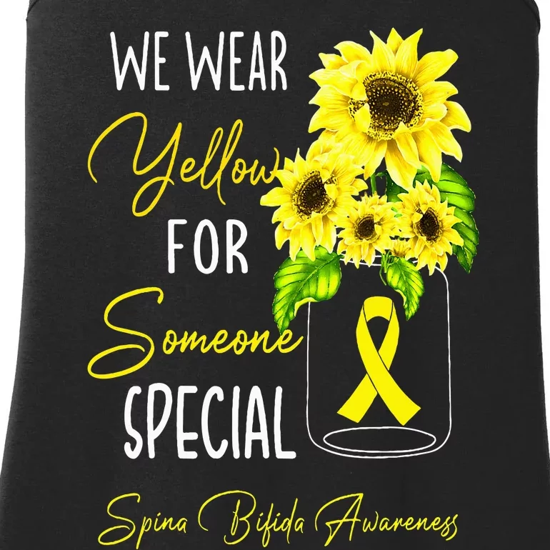 Sunflower We Wear Yellow Spina Bifida Awareness Ladies Essential Tank