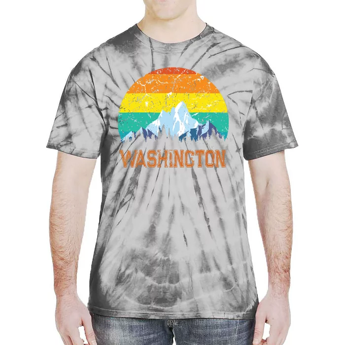 Sunset Washington Wa Souvenir Love Vintage State Outfit Tie-Dye T-Shirt