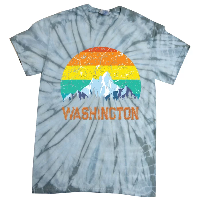 Sunset Washington Wa Souvenir Love Vintage State Outfit Tie-Dye T-Shirt