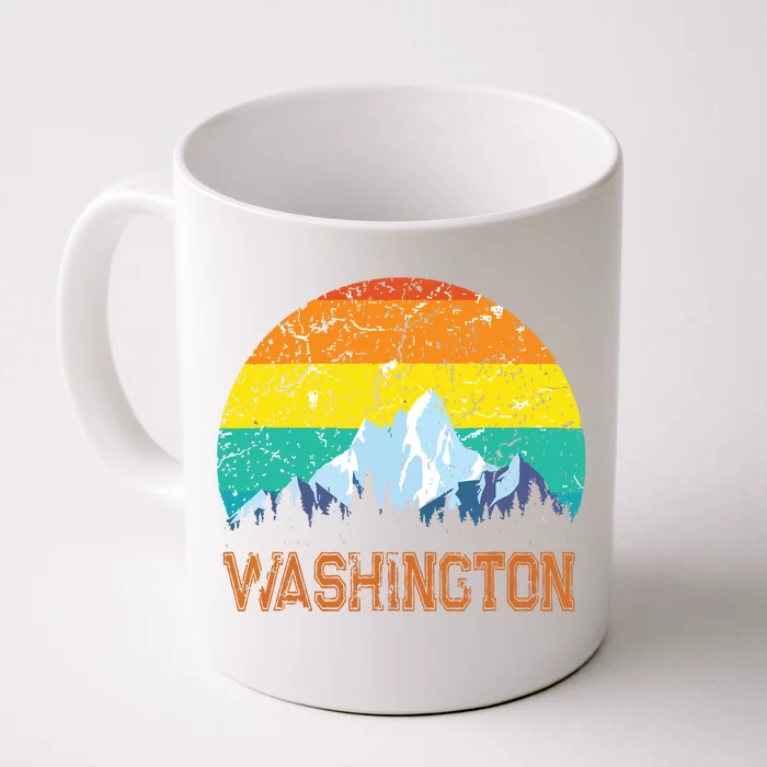 Sunset Washington Wa Souvenir Love Vintage State Outfit Front & Back Coffee Mug