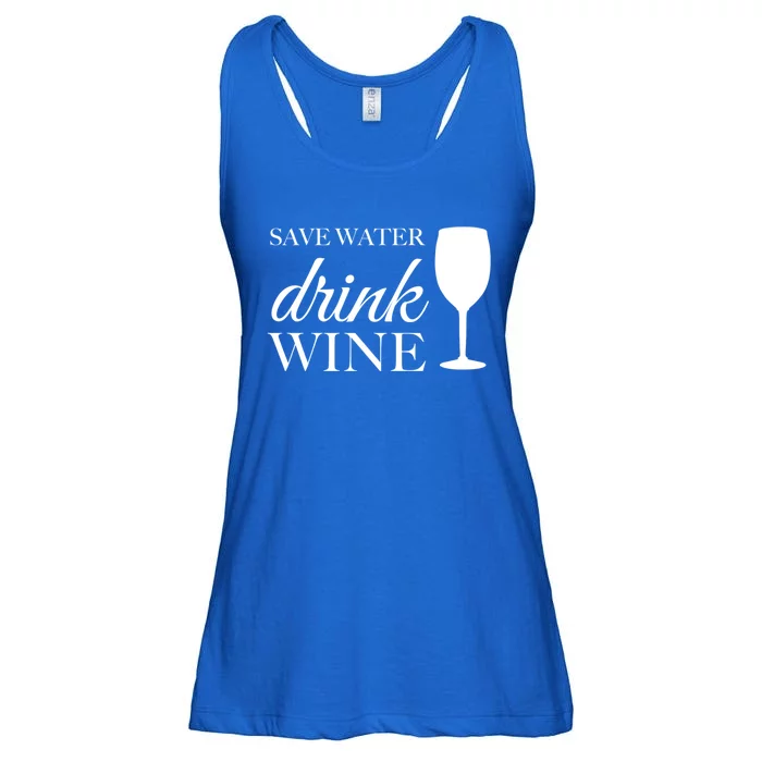 Save Water Wine Great Gift Ladies Essential Flowy Tank