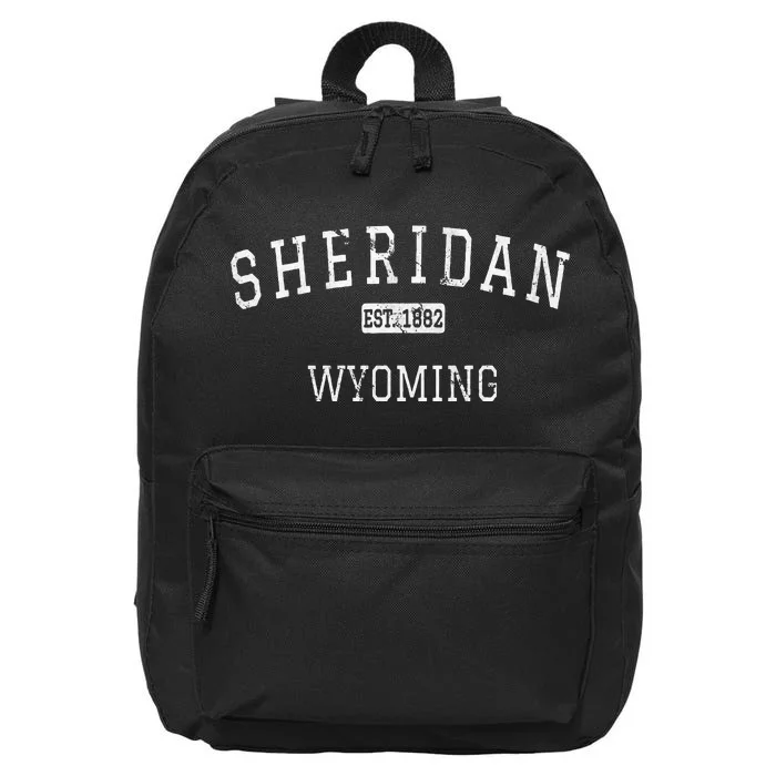 Sheridan Wyoming Wy Vintage 16 in Basic Backpack