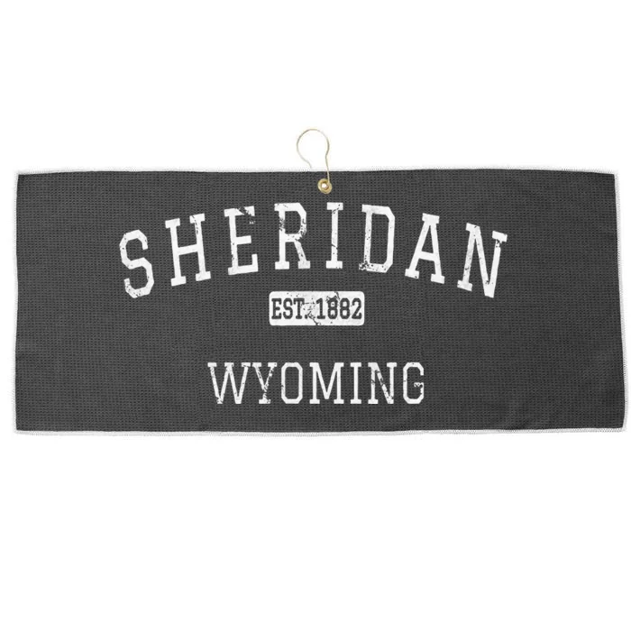 Sheridan Wyoming Wy Vintage Large Microfiber Waffle Golf Towel