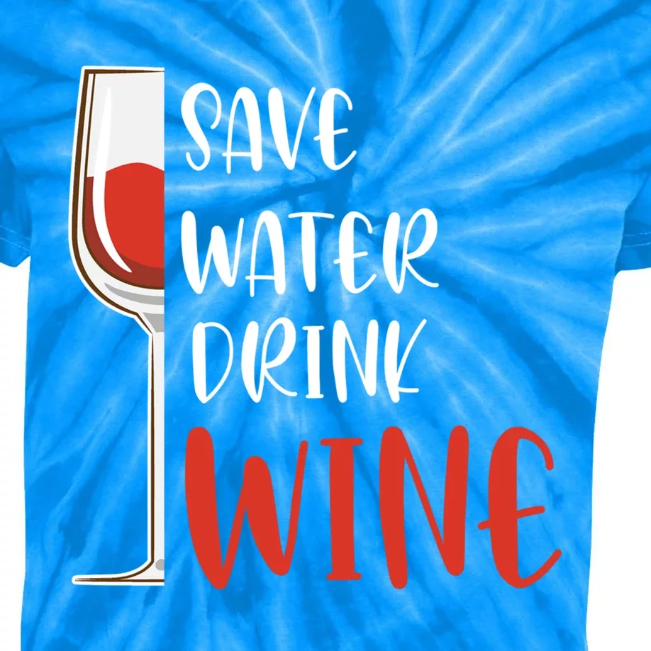 Save Water Wine Winemaker Wine Gift Kids Tie-Dye T-Shirt