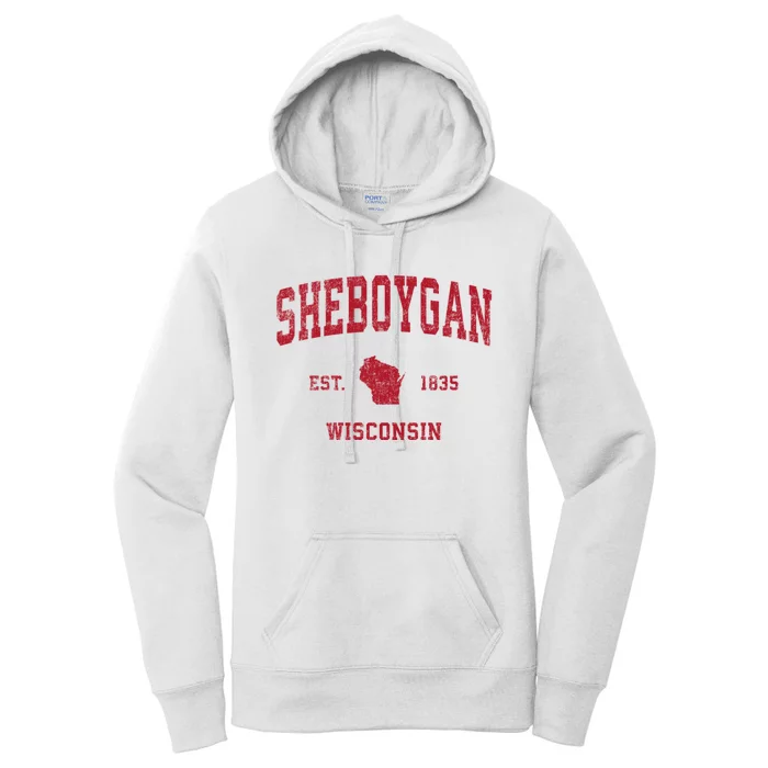 Sheboygan Wisconsin Wi Vintage Sports Women's Pullover Hoodie