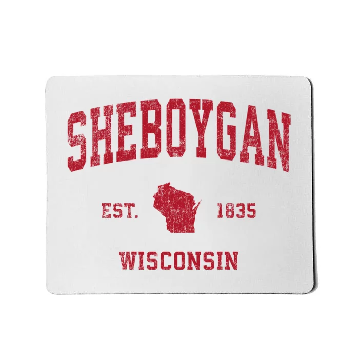 Sheboygan Wisconsin Wi Vintage Sports Mousepad