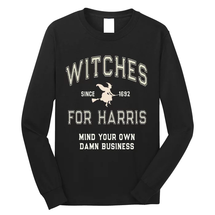 Spooky Witchy Witches For Kamala Harris Voting Club Myodb Long Sleeve Shirt