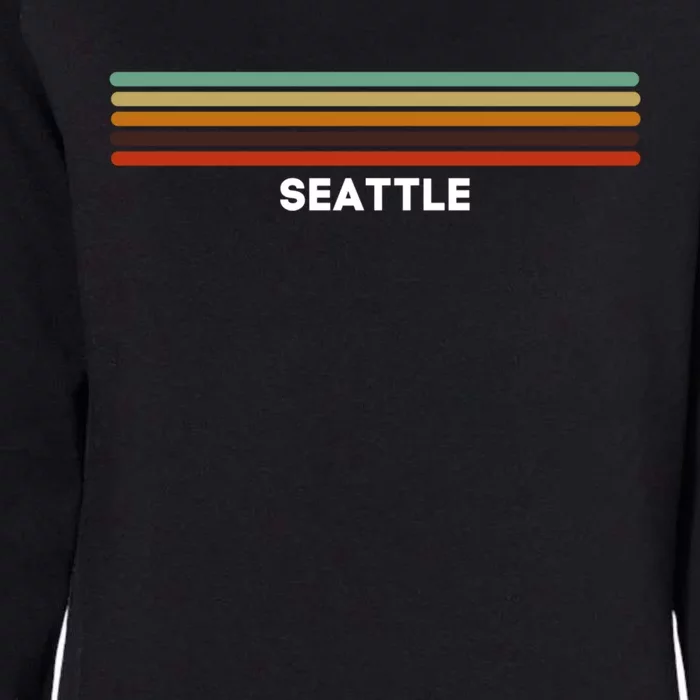 Seattle Washington Wa Us Cities Of America Retro Meaningful Gift Womens California Wash Sweatshirt