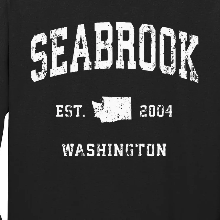 Seabrook Washington WA Vintage Athletic Sports Swea Tall Long Sleeve T-Shirt