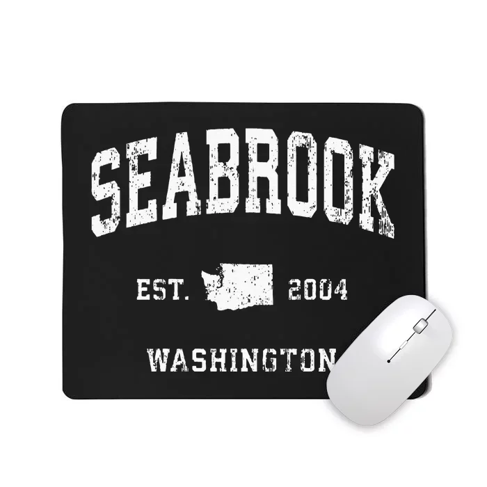 Seabrook Washington WA Vintage Athletic Sports Swea Mousepad