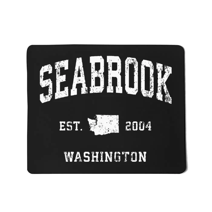 Seabrook Washington WA Vintage Athletic Sports Swea Mousepad