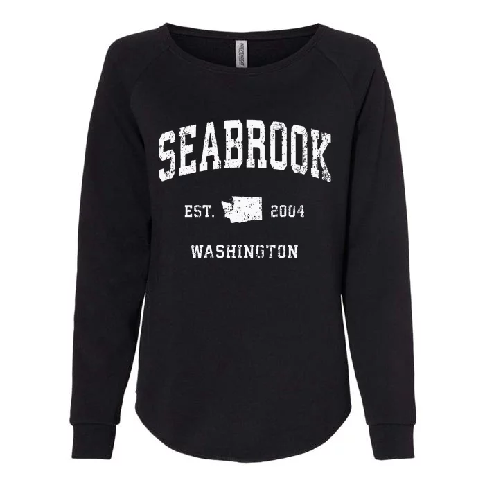 Seabrook Washington WA Vintage Athletic Sports Swea Womens California Wash Sweatshirt