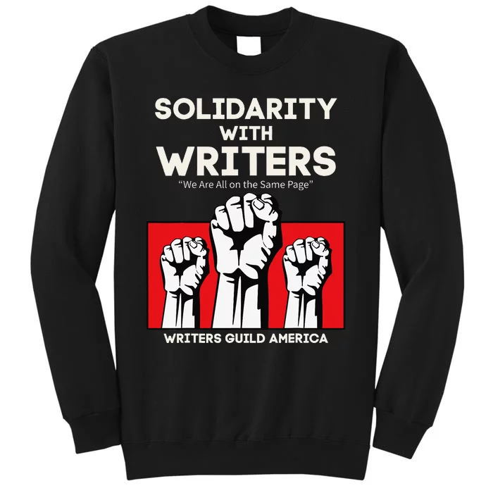 Solidarity With Writers Guild Of America On Strike WGA Retro Tall Sweatshirt