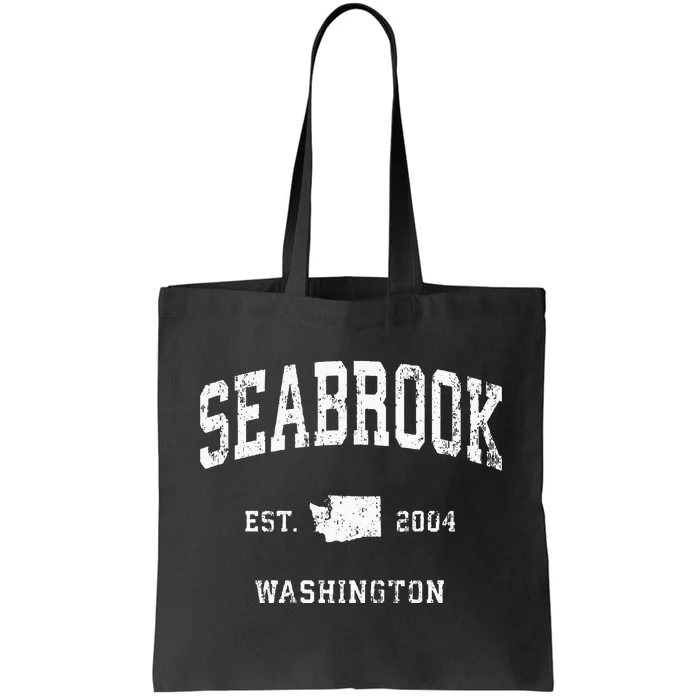 Seabrook Washington WA Vintage Athletic Sports Swea Tote Bag