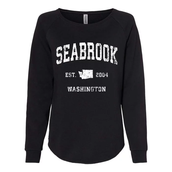 Seabrook Washington WA Vintage Athletic Sports Swea Womens California Wash Sweatshirt