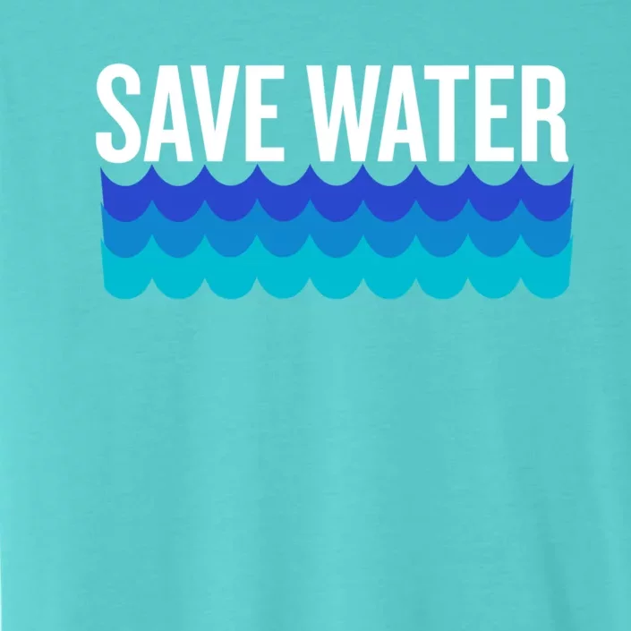 Save Water With Blue Wave Graphic For Climate Change Gift ChromaSoft Performance T-Shirt