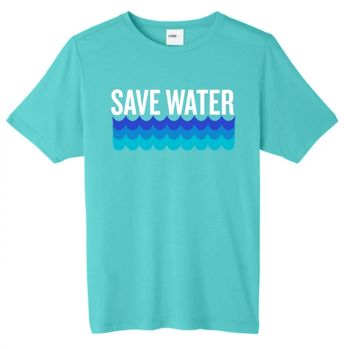 Save Water With Blue Wave Graphic For Climate Change Gift ChromaSoft Performance T-Shirt