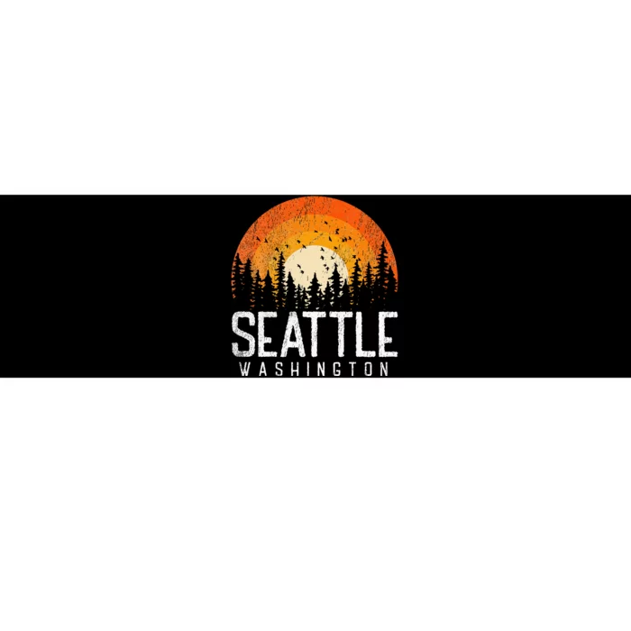 Seattle Washington Wa Retro Vintage 70s 80s 90s Gift Bumper Sticker