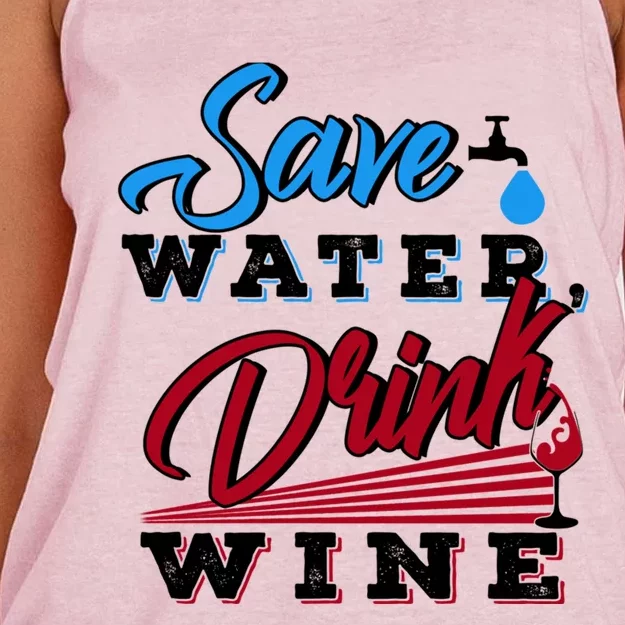 Save Water Wine Gift Women's Knotted Racerback Tank