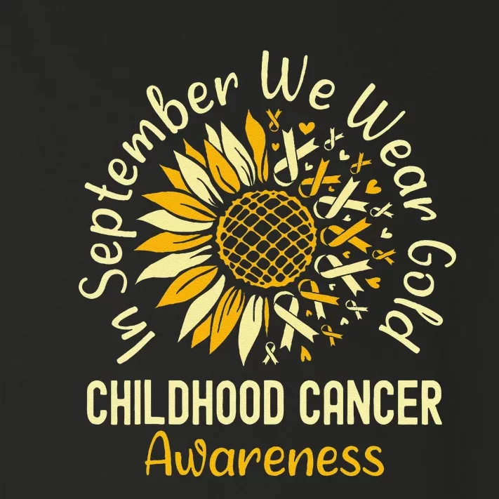 September We Wear Gold Sunflower Childhood Cancer Awareness Gift Toddler Long Sleeve Shirt