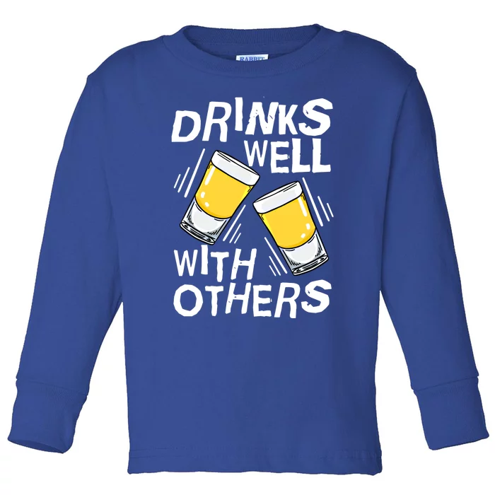 S Well With Others Tequila Alcohol Gift Toddler Long Sleeve Shirt