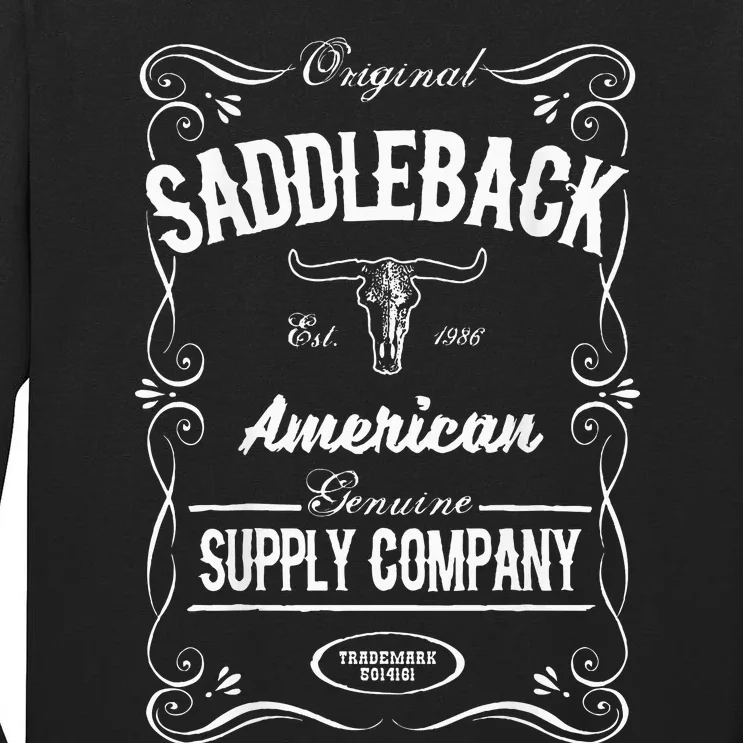 Saddleback Western White Logo Lightweight Graphic Tall Long Sleeve T-Shirt