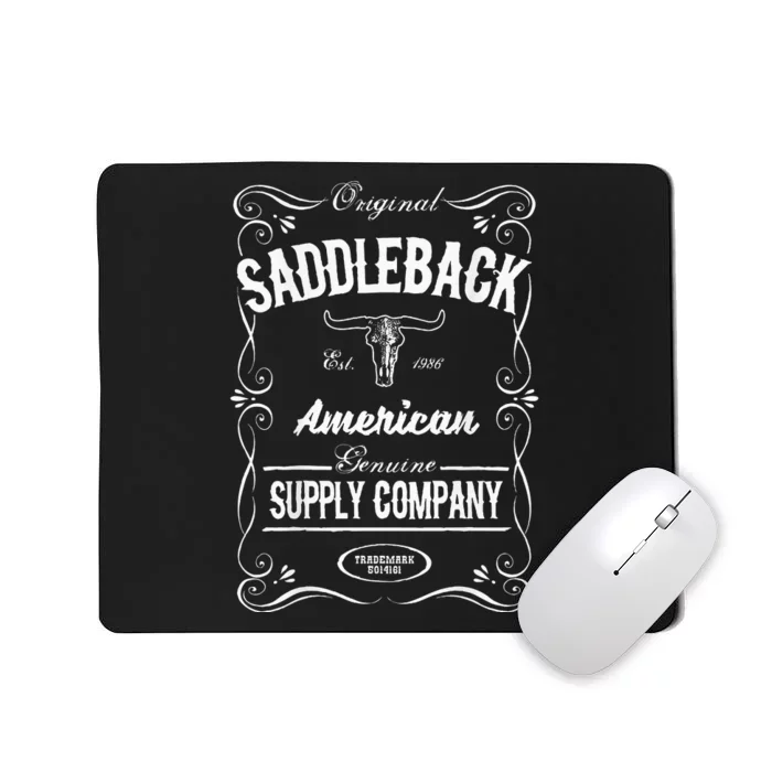 Saddleback Western White Logo Lightweight Graphic Mousepad